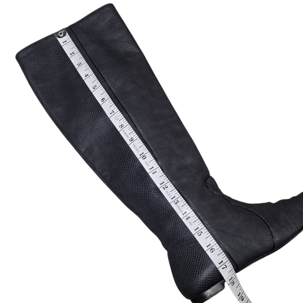 Devi Kroell Black Python Knee High Boots Genuine … - image 13